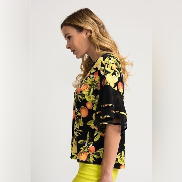 Joseph Ribkoff Black/Multi Top Blouse - Picture 4 of 16